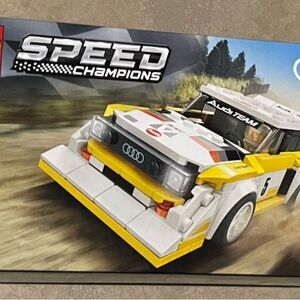 Lego Yellow and White Racing Building Set
